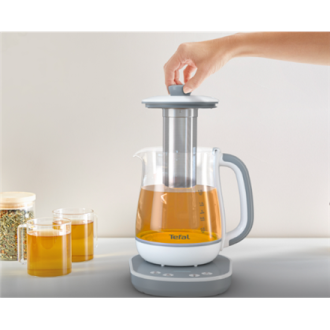 TEFAL BJ551B10 | Tea Kettle | 1400 W | 1.5 L | Glass | 360 rotational base | White/Grey TEFAL BJ551B10 | Tea Kettle | 1400 W | 1.5 L | Glass | 360 rotational base | White/Grey