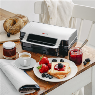 Adler Sandwich maker 2 in 1 | AD 3073 | 1000 W | Number of plates 2 | Stainless Steel/Black Adler Sandwich maker 2 in 1 | AD 3073 | 1000 W | Number of plates 2 | Stainless Steel/Black