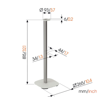 Vogels Floor stand | SFS 4113 Sonos speaker stand for Era 100 | Maximum weight (capacity) 2 kg | White Vogels Floor stand | SFS 4113 Sonos speaker stand for Era 100 | Maximum weight (capacity) 2 kg | White