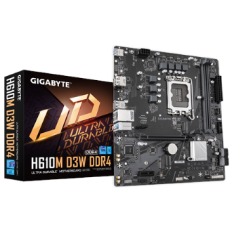 Gigabyte H610M D3W DDR4 | Processor family Intel | Processor socket LGA1700 | DDR4 | Supported hard disk drive interfaces M.2, S Gigabyte H610M D3W DDR4 | Processor family Intel | Processor socket LGA1700 | DDR4 | Supported hard disk drive interfaces M.2, S