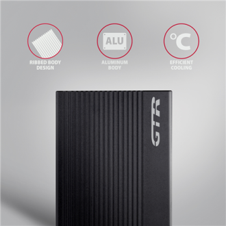 AXAGON USB-C 10Gbps RIBBED Box | EE25-GTR AXAGON USB-C 10Gbps RIBBED Box | EE25-GTR