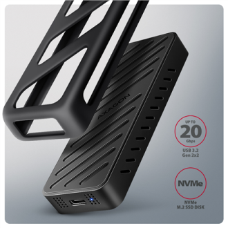 AXAGON USB-C 20Gbps - M.2 NVMe SSD ARMORED Box | EEM2-20G AXAGON USB-C 20Gbps - M.2 NVMe SSD ARMORED Box | EEM2-20G