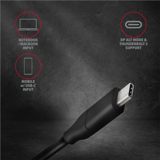 AXAGON Active cable | USB-C to DisplayPort | 1.8 m AXAGON Active cable | USB-C to DisplayPort | 1.8 m