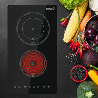 CATA Hob | TD 3002 BK | Vitroceramic | Number of burners/cooking zones 2 | Touch | Timer | Black CATA Hob | TD 3002 BK | Vitroceramic | Number of burners/cooking zones 2 | Touch | Timer | Black