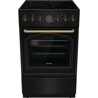 Gorenje Cooker | GECS5B70CLB | Hob type Vitroceramic | Oven type Electric | Black | Width 50 cm | Depth 59.4 cm | Energy efficie Gorenje Cooker | GECS5B70CLB | Hob type Vitroceramic | Oven type Electric | Black | Width 50 cm | Depth 59.4 cm | Energy efficie