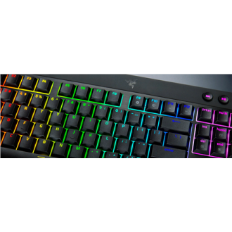 Razer | BlackWidow V4 Low-Profile HyperSpeed | Keyboard | Wireless | US | Bluetooth | Green Switches | Black Razer | BlackWidow V4 Low-Profile HyperSpeed | Keyboard | Wireless | US | Bluetooth | Green Switches | Black
