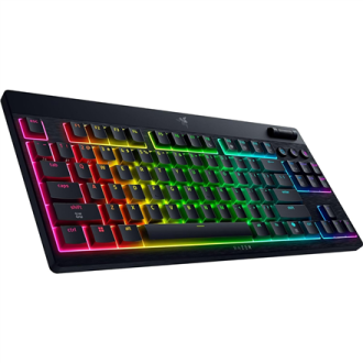 Razer | BlackWidow V4 Low-Profile Tenkeyless HyperSpeed | Keyboard | Wireless | US | Bluetooth | Green Switches | Black Razer | BlackWidow V4 Low-Profile Tenkeyless HyperSpeed | Keyboard | Wireless | US | Bluetooth | Green Switches | Black