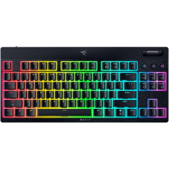 Razer | BlackWidow V4 Low-Profile Tenkeyless HyperSpeed | Keyboard | Wireless | US | Bluetooth | Green Switches | Black Razer | BlackWidow V4 Low-Profile Tenkeyless HyperSpeed | Keyboard | Wireless | US | Bluetooth | Green Switches | Black