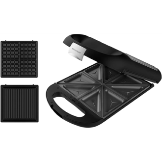 Cecotec Sandwich Maker | Rock'nToast Family 3in1 | 1500 W | Number of plates 3 | Black Cecotec Sandwich Maker | Rock'nToast Family 3in1 | 1500 W | Number of plates 3 | Black