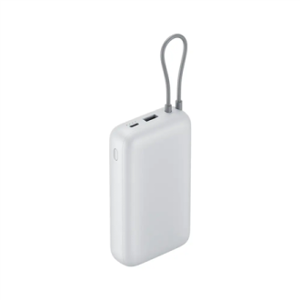 Xiaomi Power Bank 20000mAh (Integrated Cable) | 20000 mAh | Light Gray Xiaomi Power Bank 20000mAh (Integrated Cable) | 20000 mAh | Light Gray