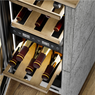 Caso Wine cooler | WineDeluxe WDU 18 | Energy efficiency class F | Built-in | Bottles capacity 18 | Black Caso Wine cooler | WineDeluxe WDU 18 | Energy efficiency class F | Built-in | Bottles capacity 18 | Black