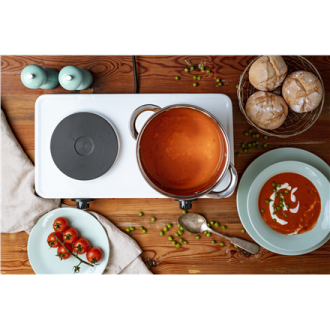 Adler Hot Plate | AD 6520 | Number of burners/cooking zones 2 | Electric | White Adler Hot Plate | AD 6520 | Number of burners/cooking zones 2 | Electric | White