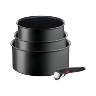 TEFAL Pot Set, 4 pcs | L7649453 Ingenio Ultimate | Aluminum | Black TEFAL Pot Set, 4 pcs | L7649453 Ingenio Ultimate | Aluminum | Black