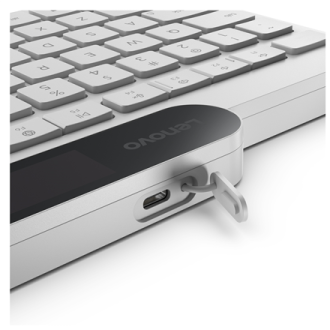 Lenovo 800 Self-Charging Bluetooth Keyboard-US English | Keyboard | Bluetooth | US English | White Lenovo 800 Self-Charging Bluetooth Keyboard-US English | Keyboard | Bluetooth | US English | White