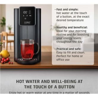 Caso | Turbo Hot Water Dispenser | HW 616 | Water Dispenser | 2600 W | 2.5 L | Plastic/Stainless Steel | Black/Stainless Steel