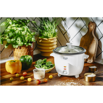 Adler Rice Cooker | AD 6418 | 300 W | 0.6 L | Number of programs 2 | White Adler Rice Cooker | AD 6418 | 300 W | 0.6 L | Number of programs 2 | White