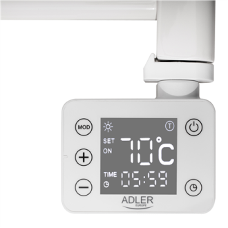 Adler LED Electric Bathroom Radiator | AD 7824 | Radiator | 600 W | White | IP24 Adler LED Electric Bathroom Radiator | AD 7824 | Radiator | 600 W | White | IP24