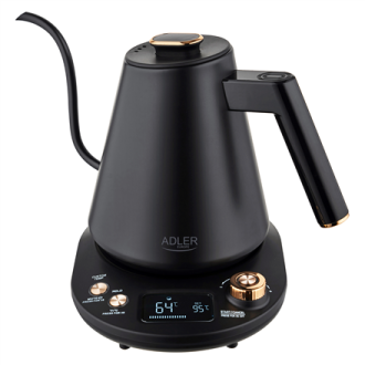 Adler Kettle | AD 1349 | Electric | 1100 W | 1 L | Stainless steel | 360 rotational base | Black/Gold Adler Kettle | AD 1349 | Electric | 1100 W | 1 L | Stainless steel | 360 rotational base | Black/Gold