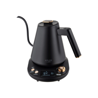 Adler Kettle | AD 1349 | Electric | 1100 W | 1 L | Stainless steel | 360 rotational base | Black/Gold Adler Kettle | AD 1349 | Electric | 1100 W | 1 L | Stainless steel | 360 rotational base | Black/Gold