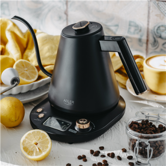 Adler Kettle | AD 1349 | Electric | 1100 W | 1 L | Stainless steel | 360 rotational base | Black/Gold Adler Kettle | AD 1349 | Electric | 1100 W | 1 L | Stainless steel | 360 rotational base | Black/Gold