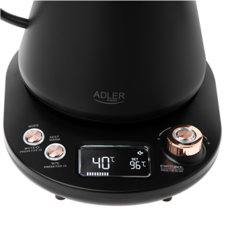 Adler Kettle | AD 1349 | Electric | 1100 W | 1 L | Stainless steel | 360 rotational base | Black/Gold Adler Kettle | AD 1349 | Electric | 1100 W | 1 L | Stainless steel | 360 rotational base | Black/Gold