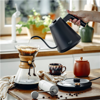 Adler Kettle | AD 1349 | Electric | 1100 W | 1 L | Stainless steel | 360 rotational base | Black/Gold Adler Kettle | AD 1349 | Electric | 1100 W | 1 L | Stainless steel | 360 rotational base | Black/Gold