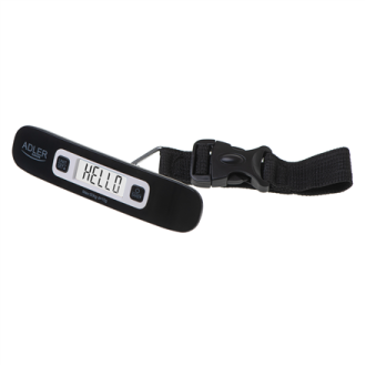 Adler | Travel Luggage Scale | AD 8190 | Maximum weight (capacity) 50 kg | Accuracy 10 g | Black Adler | Travel Luggage Scale | AD 8190 | Maximum weight (capacity) 50 kg | Accuracy 10 g | Black