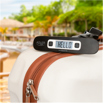Adler | Travel Luggage Scale | AD 8190 | Maximum weight (capacity) 50 kg | Accuracy 10 g | Black Adler | Travel Luggage Scale | AD 8190 | Maximum weight (capacity) 50 kg | Accuracy 10 g | Black