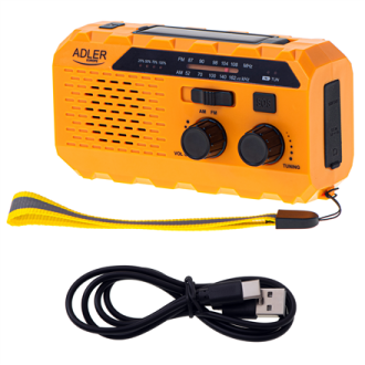 Adler | Portable radio with flashlight | AD 1197 | Alarm function Adler | Portable radio with flashlight | AD 1197 | Alarm function