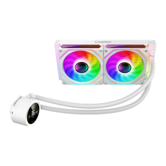 Gamemax CPU Liquid Cooler | ICEBURG 240 DIGITAL WH | White Gamemax CPU Liquid Cooler | ICEBURG 240 DIGITAL WH | White