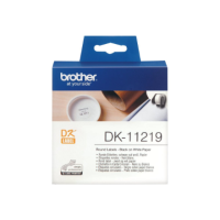 Brother Round paper labels DK-11219 | Black on White | 12 mm Brother Round paper labels DK-11219 | Black on White | 12 mm