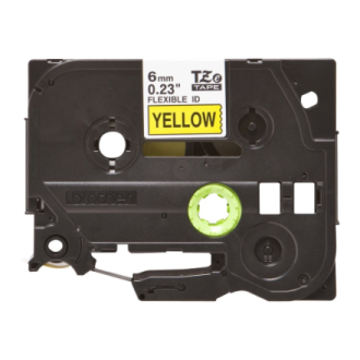 Brother | TZe-FX611 Flexible ID Laminated Tape | Black on Yellow | TZe | 8 m | 6 cm