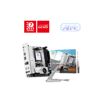 MSI MPG B850I EDGE TI WIFI | Processor family AMD B850 | Processor socket AM5 | DDR5 | Supported hard disk drive interfaces SATA