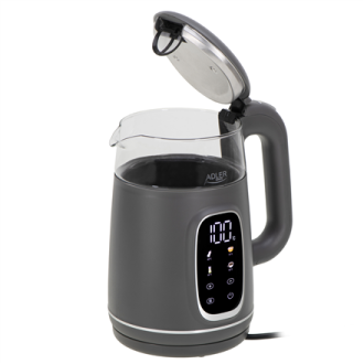 Adler Kettle with LED Display | AD 1305 | Electric | 2200 W | 1.7 L | Plastic | 360 rotational base | Grey
