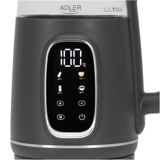 Adler Kettle with LED Display | AD 1305 | Electric | 2200 W | 1.7 L | Plastic | 360 rotational base | Grey