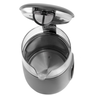 Adler Kettle with LED Display | AD 1305 | Electric | 2200 W | 1.7 L | Plastic | 360 rotational base | Grey