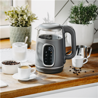 Adler Kettle with LED Display | AD 1305 | Electric | 2200 W | 1.7 L | Plastic | 360 rotational base | Grey