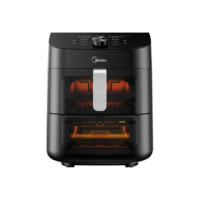 Midea Two Zone Airfryer | MAD1100DADK | Power 1850 W | Capacity 4.4/6.4 L | Rapid Air technology | Black