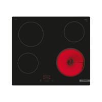 Bosch Hob | PKE61RBA2E | Electric | Number of burners/cooking zones 4 | Touch | Timer | Black