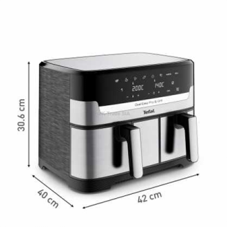 TEFAL Fryer | EY905D10 | Capacity 5.2+3.1 L | Hot air technology | Stainless Steel/Black TEFAL Fryer | EY905D10 | Capacity 5.2+3.1 L | Hot air technology | Stainless Steel/Black