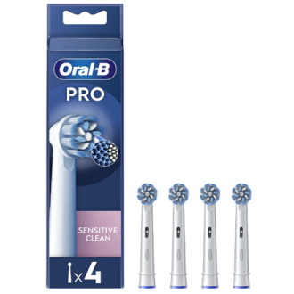 Oral-B | Replaceable toothbrush heads | EB60X-4 Sensitive Clean Pro | Heads | For adults | Number of brush heads included 4 | Wh Oral-B | Replaceable toothbrush heads | EB60X-4 Sensitive Clean Pro | Heads | For adults | Number of brush heads included 4 | Wh