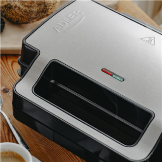 Adler Sandwich maker 2 in 1 | AD 3073 | 1000 W | Number of plates 2 | Stainless Steel/Black Adler Sandwich maker 2 in 1 | AD 3073 | 1000 W | Number of plates 2 | Stainless Steel/Black