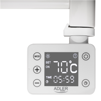 Adler LED Electric Bathroom Radiator | AD 7823 | Radiator | 400 W | White | IP24 Adler LED Electric Bathroom Radiator | AD 7823 | Radiator | 400 W | White | IP24