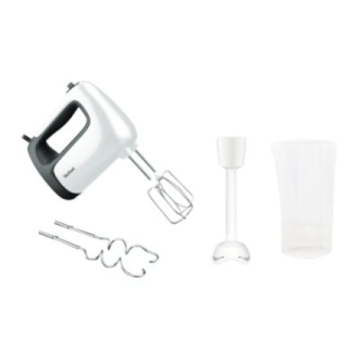 TEFAL | Hand mixer | HT461138 Prep'Mix+ | Hand Mixer | 500 W | Number of speeds 5 | Turbo mode | White/Grey TEFAL | Hand mixer | HT461138 Prep'Mix+ | Hand Mixer | 500 W | Number of speeds 5 | Turbo mode | White/Grey