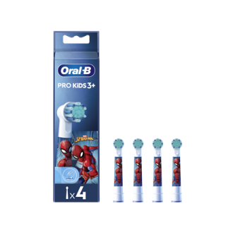 Oral-B Replacement Toothbrush Heads | EB10 4 refill Spiderman | Heads | For kids | Number of brush heads included 4 Oral-B Replacement Toothbrush Heads | EB10 4 refill Spiderman | Heads | For kids | Number of brush heads included 4