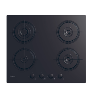 Candy Hob | CVW6BB | Gas on glass | Number of burners/cooking zones 4 | Knobs | Black Candy Hob | CVW6BB | Gas on glass | Number of burners/cooking zones 4 | Knobs | Black
