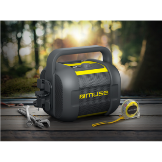 Muse | Jobsite Radio | M-968 BTY | 40 W | Waterproof | Bluetooth | Wireless connection | Portable | NFC features | Black/Yellow Muse | Jobsite Radio | M-968 BTY | 40 W | Waterproof | Bluetooth | Wireless connection | Portable | NFC features | Black/Yellow