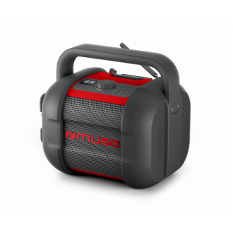 Muse | Jobsite Radio | M-968 BTR | 40 W | Waterproof | Bluetooth | Wireless connection | Portable | NFC features | Black/Red Muse | Jobsite Radio | M-968 BTR | 40 W | Waterproof | Bluetooth | Wireless connection | Portable | NFC features | Black/Red