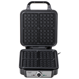 Adler Waffle Maker | AD 3083 | 1800 W | Number of pastry 4 | Belgium | Silver/Black Adler Waffle Maker | AD 3083 | 1800 W | Number of pastry 4 | Belgium | Silver/Black