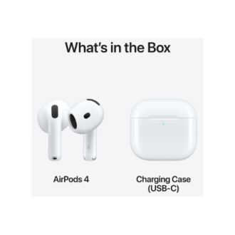 Apple | AirPods 4 | Bluetooth | In-Ear | White | Noise canceling | Wireless